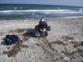 Trude in Gibraltar am Strand versenkt